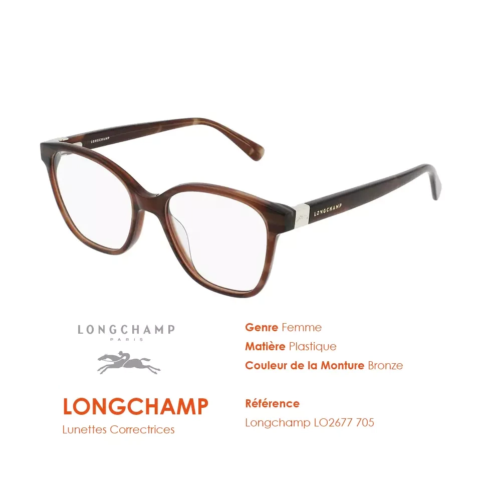 monture longhcamp optique bronze femme