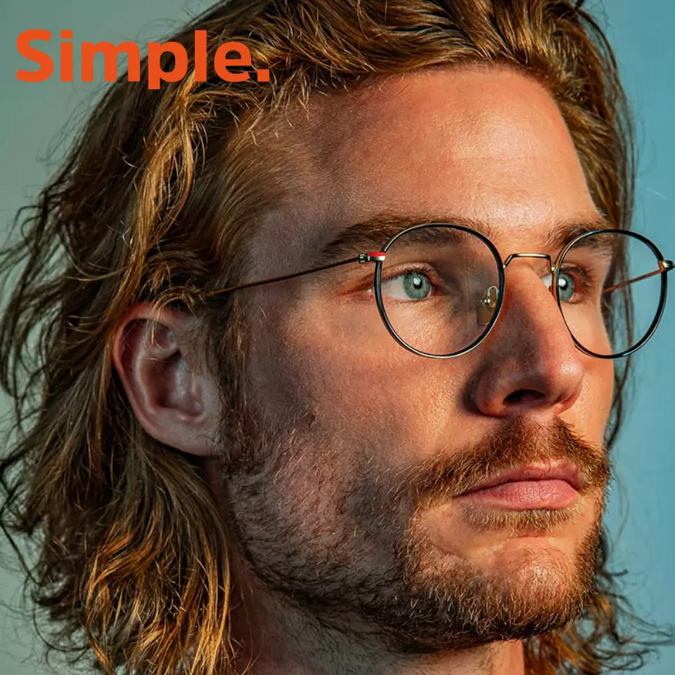 photo pub simple marque optique homme